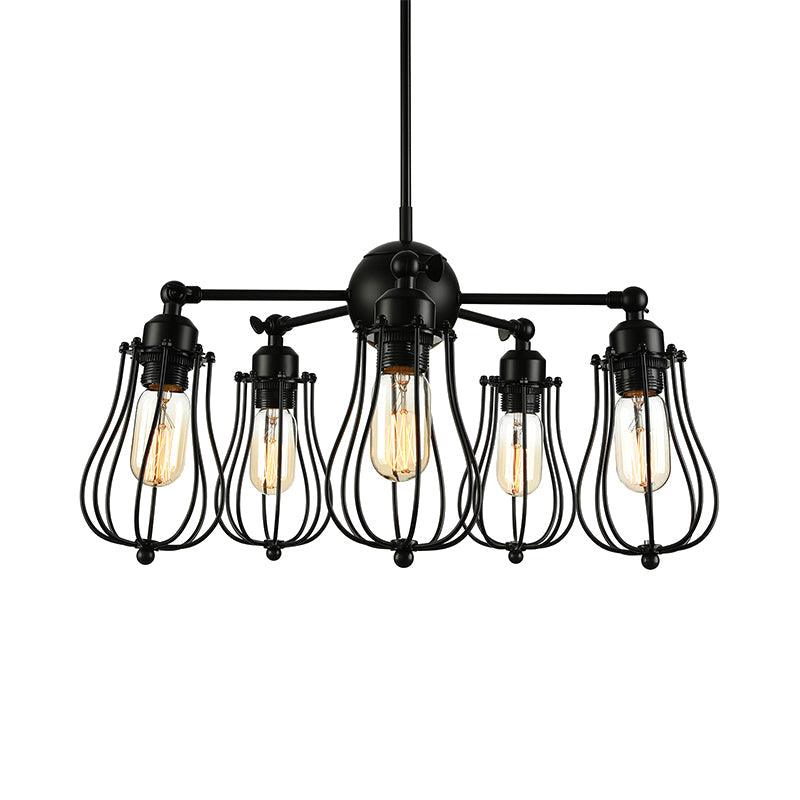 18"/25.5" W 5 Lights Chandelier Lighting Farmhouse Fixture - Rebooters