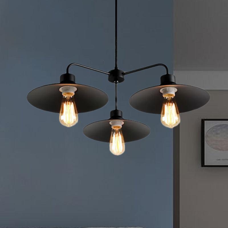 Black 3/5 Lights Chandelier Lighting Vintage Industrial Pendant Light - Rebooters