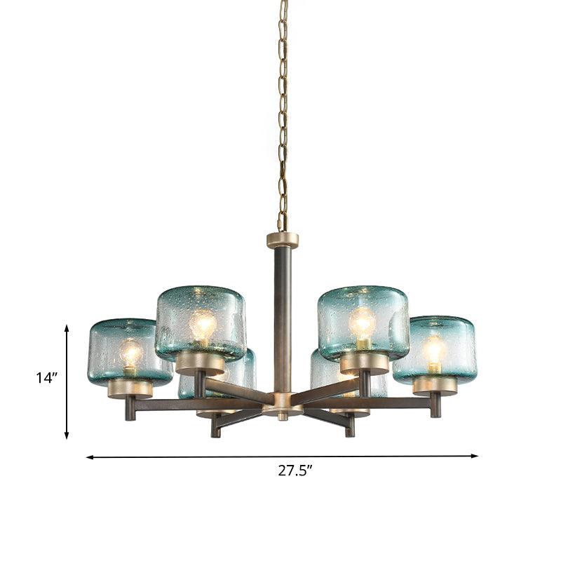 3/6-Light Dining Room Chandelier Post Modern Grey Radial - Rebooters