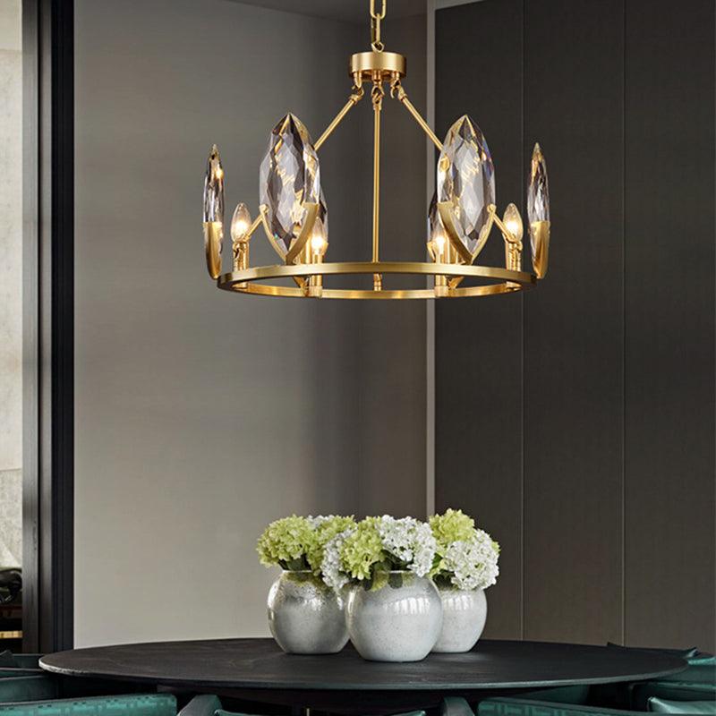 6/8 Bulbs Living Room Hanging Light Kit Modernist Gold Chandelier - Rebooters