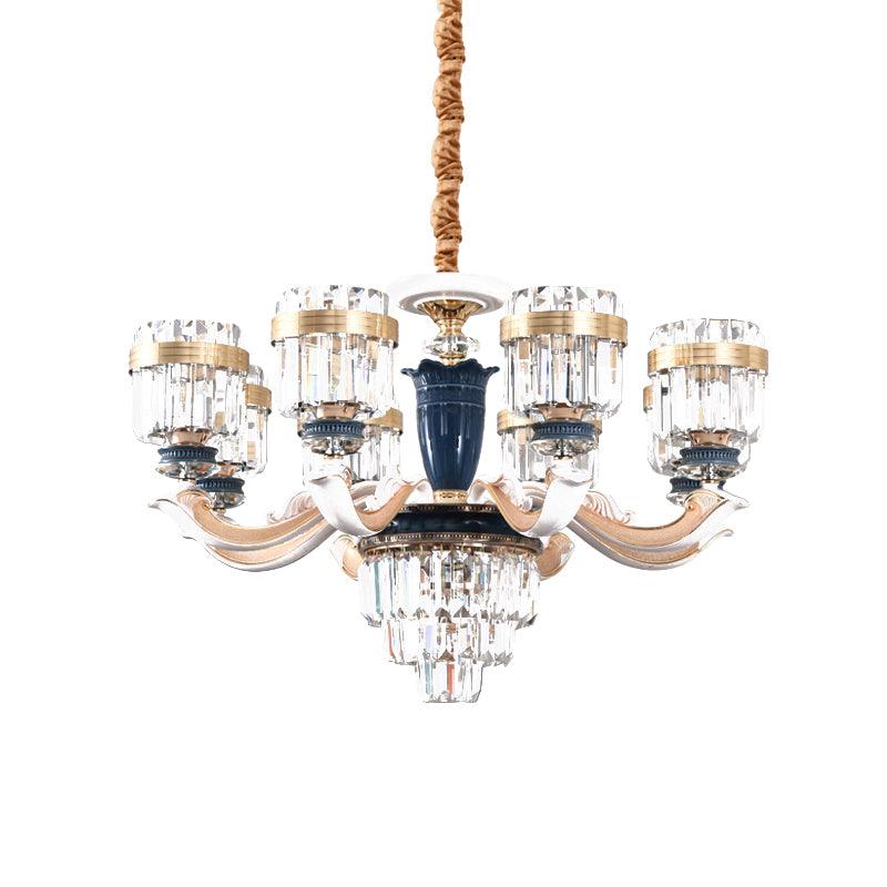 6/8 Heads Chandelier Lighting Traditional Cylindrical Fixture - Rebooters