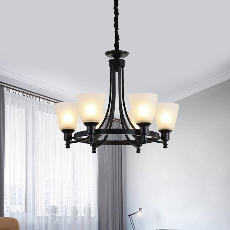 6/8 Heads Pendant Chandelier Rustic Living Room Lamp Black - Rebooters