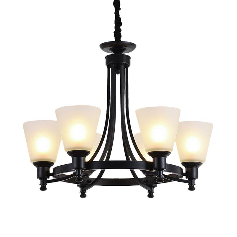 6/8 Heads Pendant Chandelier Rustic Living Room Lamp Black - Rebooters