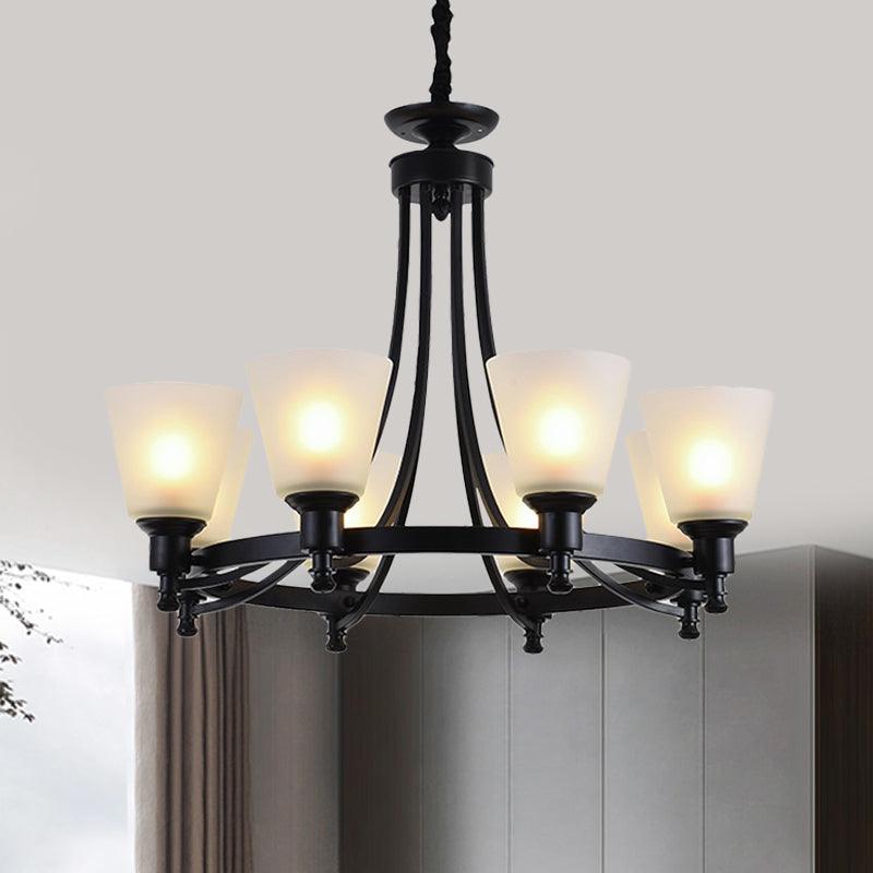 6/8 Heads Pendant Chandelier Rustic Living Room Lamp Black - Rebooters