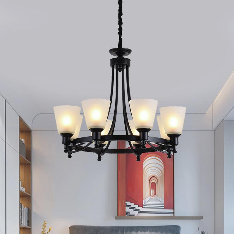 6/8 Heads Pendant Chandelier Rustic Living Room Lamp Black - Rebooters