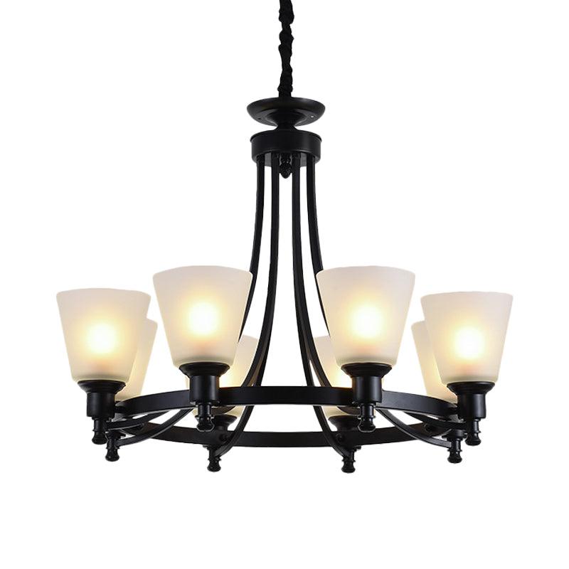 6/8 Heads Pendant Chandelier Rustic Living Room Lamp Black - Rebooters