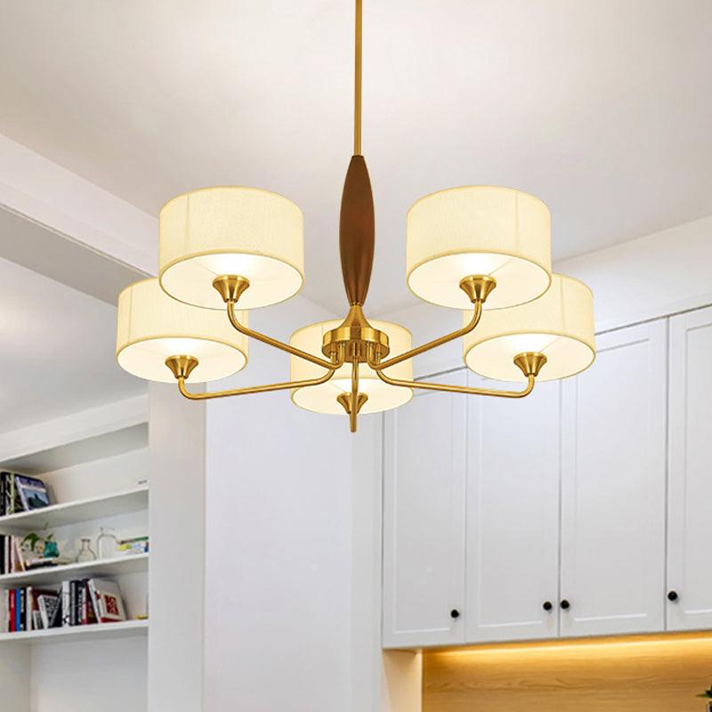 3/5-Bulb Drop Pendant Countryside Bedroom Chandelier Lamp - Rebooters