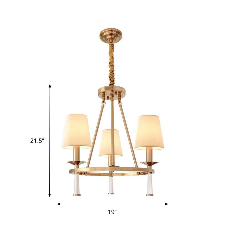 Ring Dining Room Pendant Chandelier Metal 3-Light White Ceiling Light - Rebooters