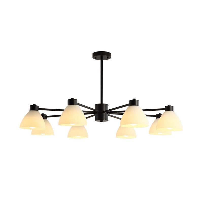 6/8/12-Head Dining Room Suspension Light Black Chandelier - Rebooters