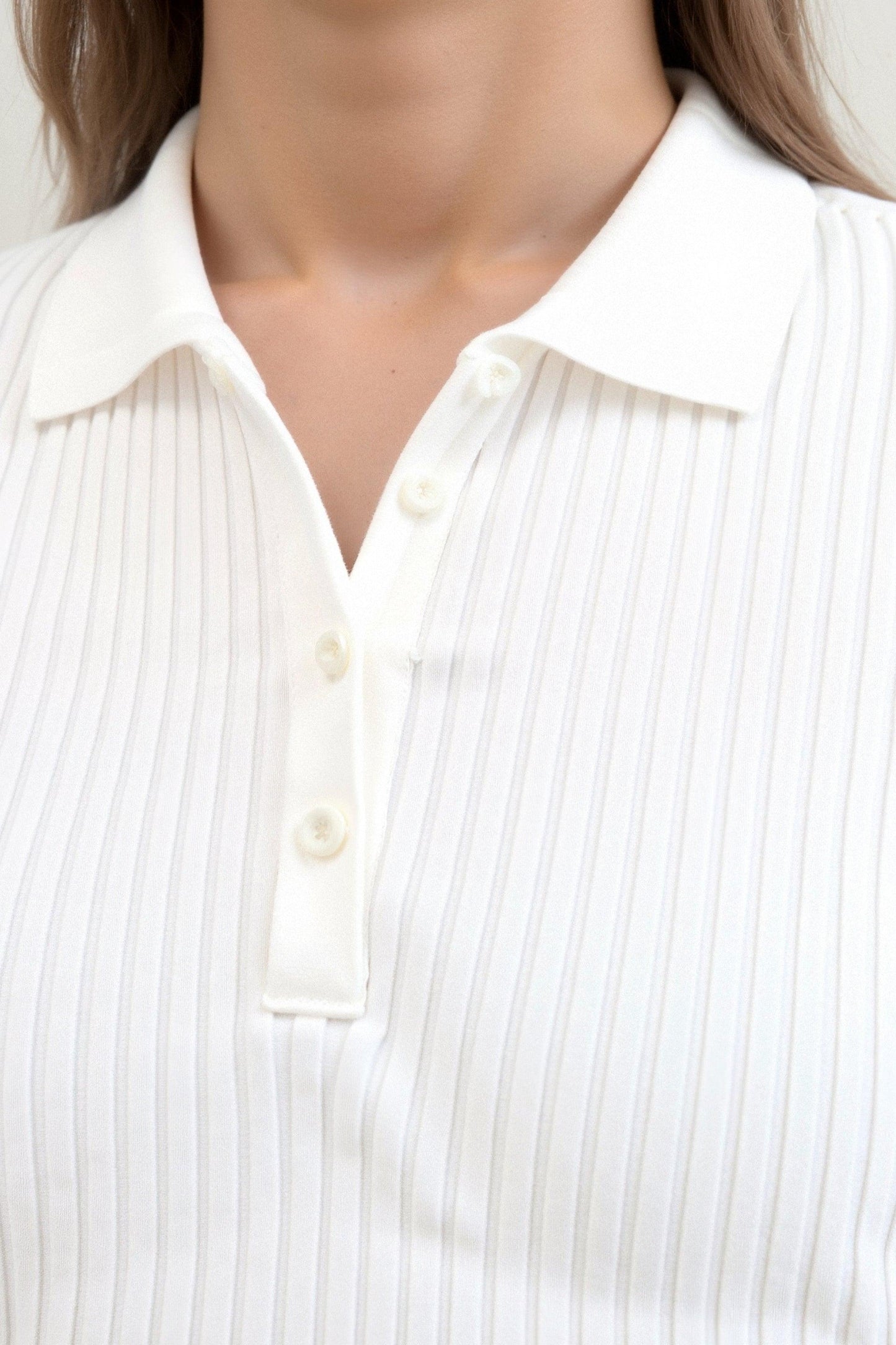 Women's Ribbed Knit Short Sleeve Polo Shirt for Stylish Comfort Rebooters Womens Shirts