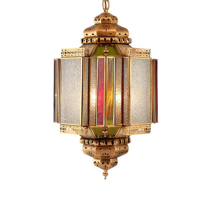 4 Lights Ceiling Chandelier Classic Porch Hanging Lamp in Brass - Rebooters