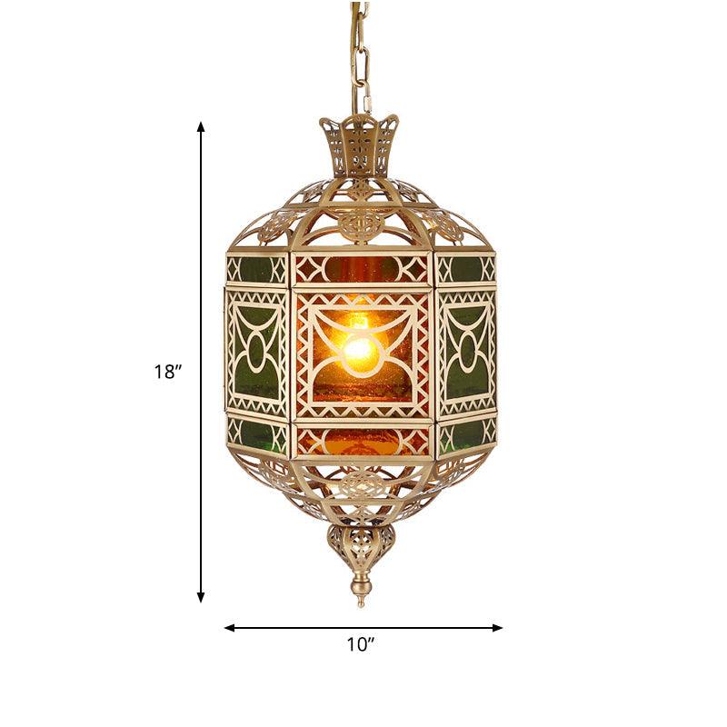 2-Bulb Ceiling Pendant Decorative Lantern Metallic Chandelier - Rebooters