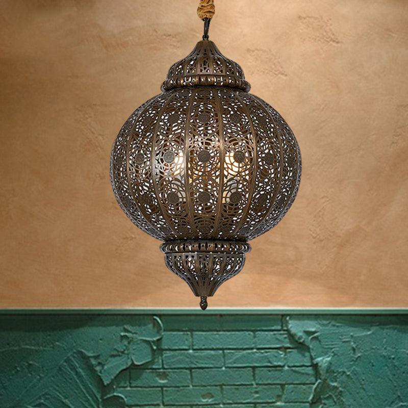 3 Heads Metal Suspension Light Country Bronze Finish Chandelier - Rebooters