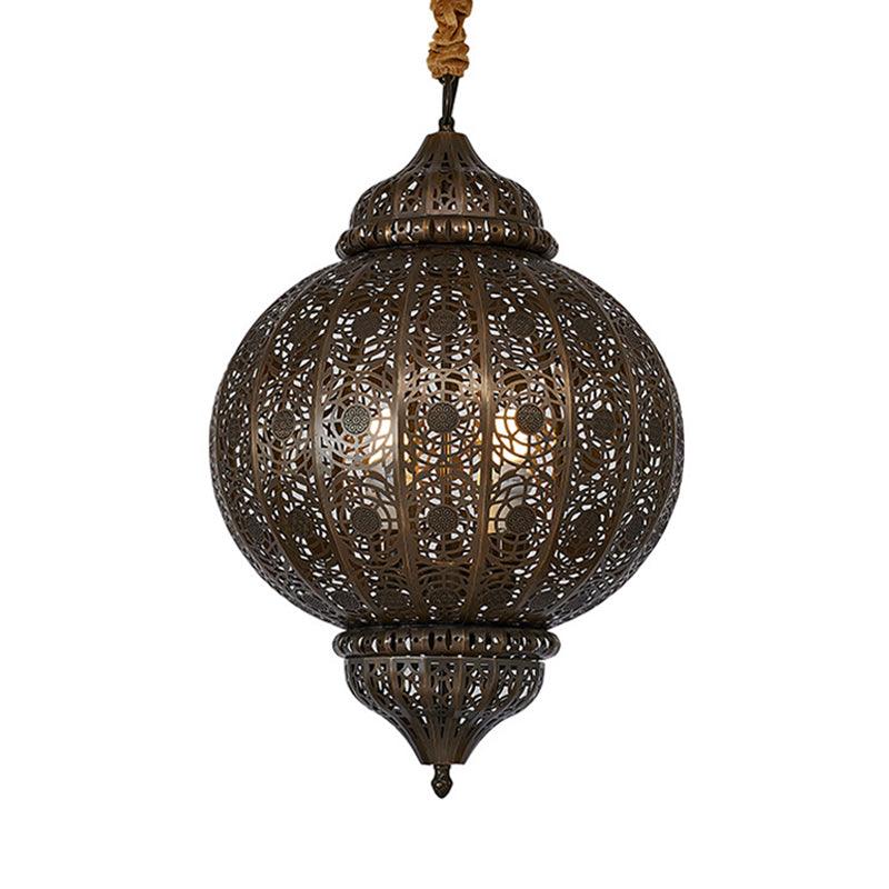 3 Heads Metal Suspension Light Country Bronze Finish Chandelier - Rebooters