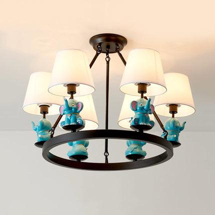 Modern Contemporary Elephant Hanging Lights 6 Lights Metal Chandelier - Rebooters