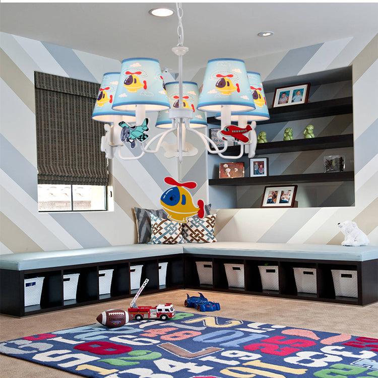 Bedroom Kindergarten Hanging Lamp with Plane Fabric Lights - Rebooters