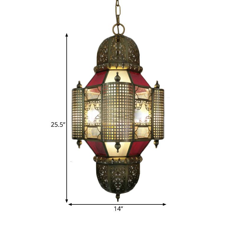 Arabian Lantern Pendant Lighting 3 Heads Metal Chandelier - Rebooters