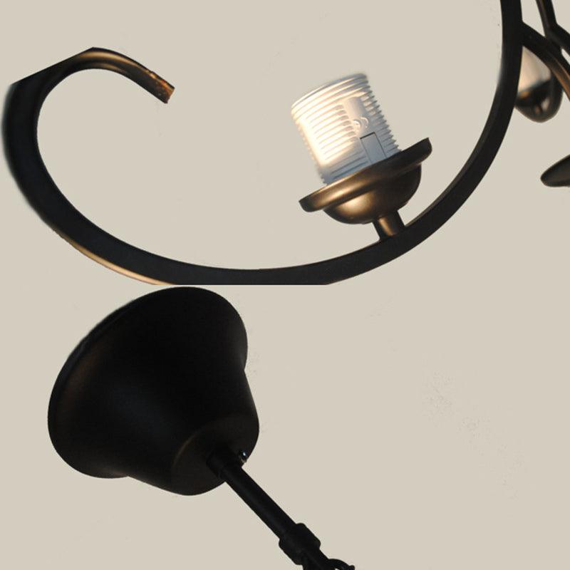 Baroque Bowl Hanging Ceiling Light 3 Lights Stained Glass Blue - Rebooters