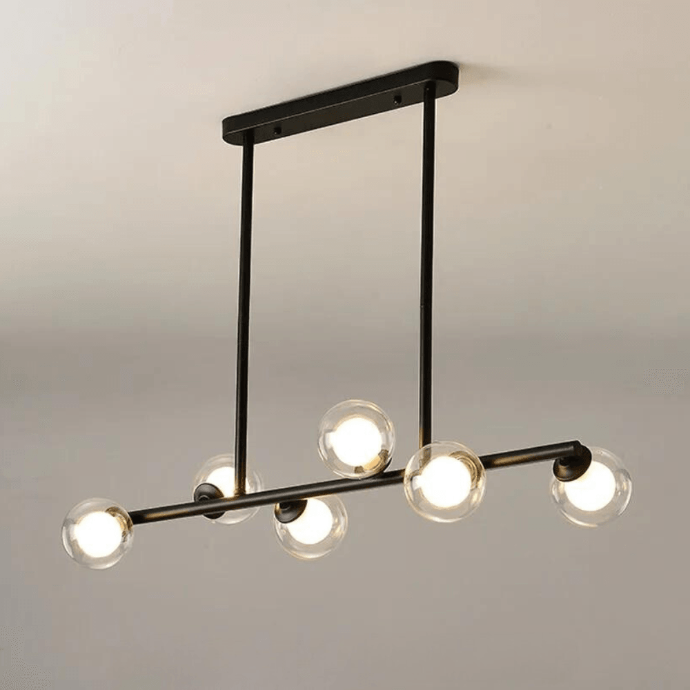 Modern Long Pole Glass Horizontal Chandelier for Elegant Spaces | Rebooters - Rebooters