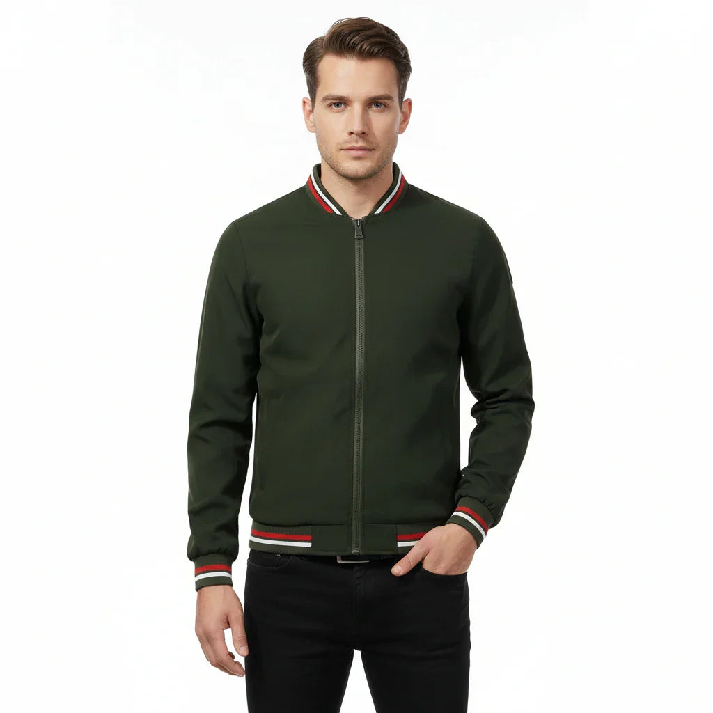 Aaron Men's Long-Sleeve Casual Bomber Jacket for Style - Rebooters