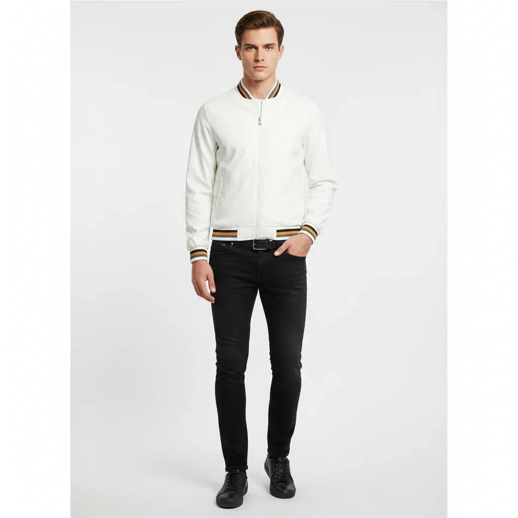 Aaron Men's Long-Sleeve Casual Bomber Jacket for Style - Rebooters