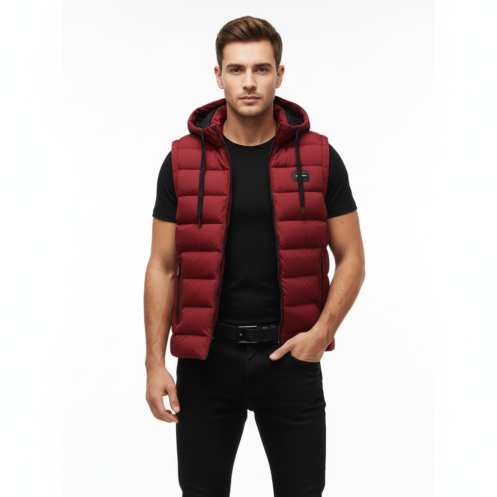 Alban Men’s Hooded Sleeveless Jacket