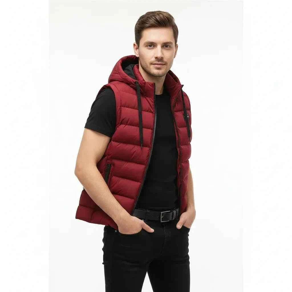 Alban Men’s Hooded Sleeveless Jacket
