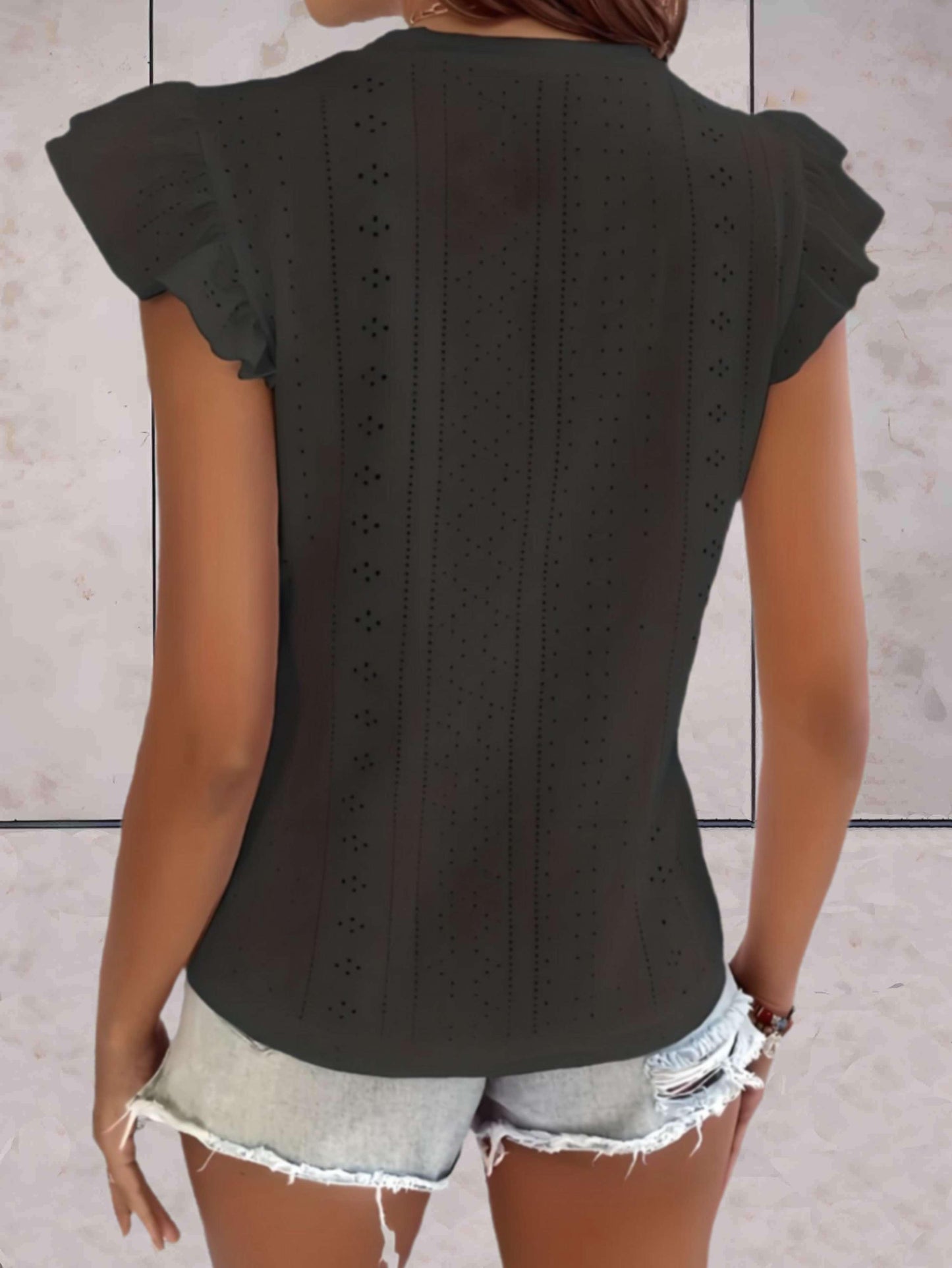 Sleeveless Ruffled Casual Top for Women - Stylish Elegance Rebooters Womens Shirts