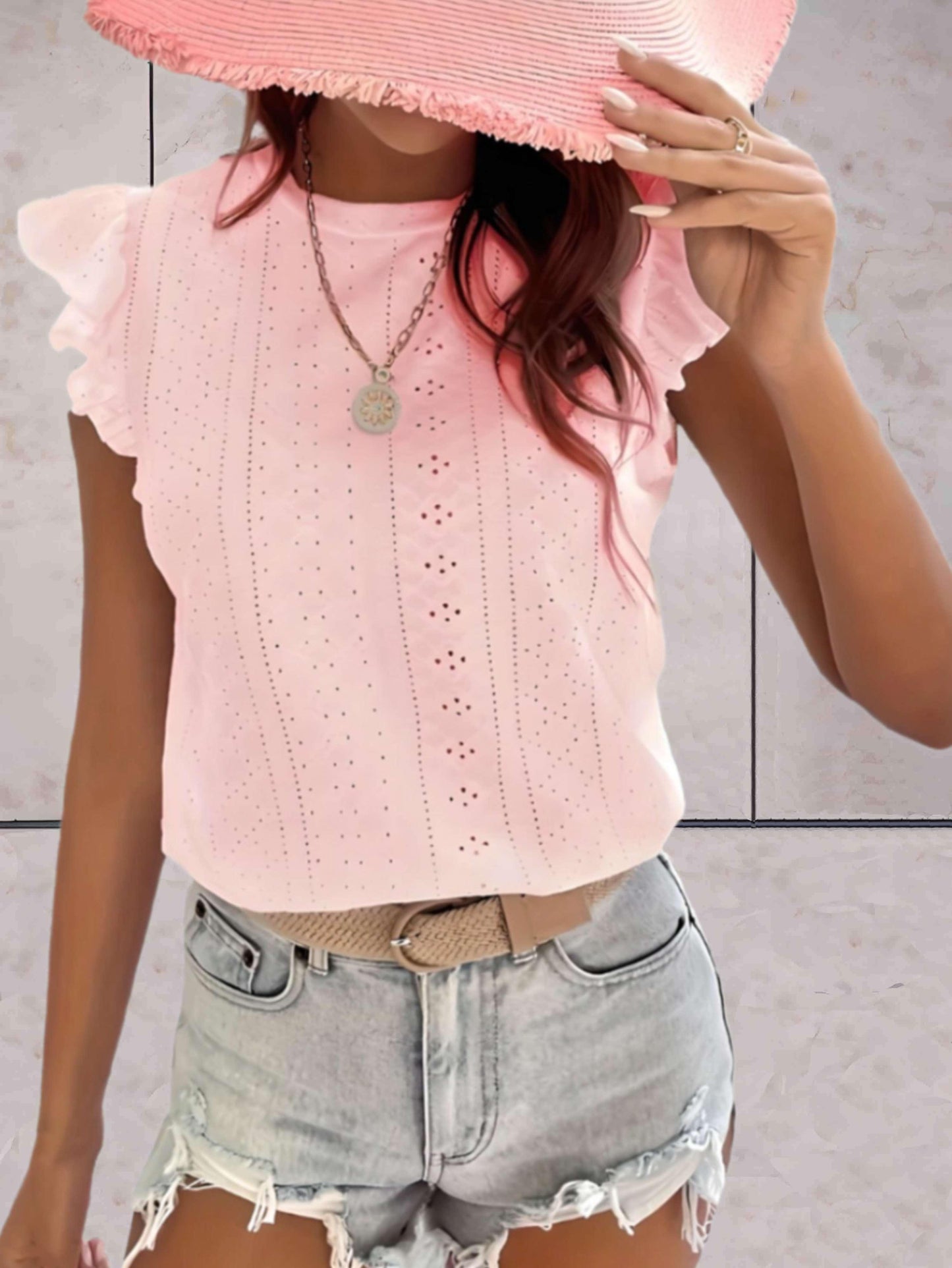 Sleeveless Ruffled Casual Top for Women - Stylish Elegance Rebooters Womens Shirts