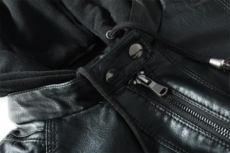 Amara Women's Hooded Faux Leather Jacket for Stylish Wear Rebooters