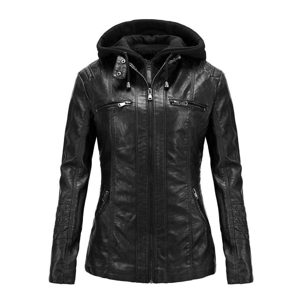 Amara Women's Hooded Faux Leather Jacket for Stylish Wear Rebooters