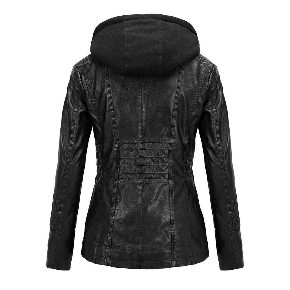 Amara Women's Hooded Faux Leather Jacket for Stylish Wear Rebooters
