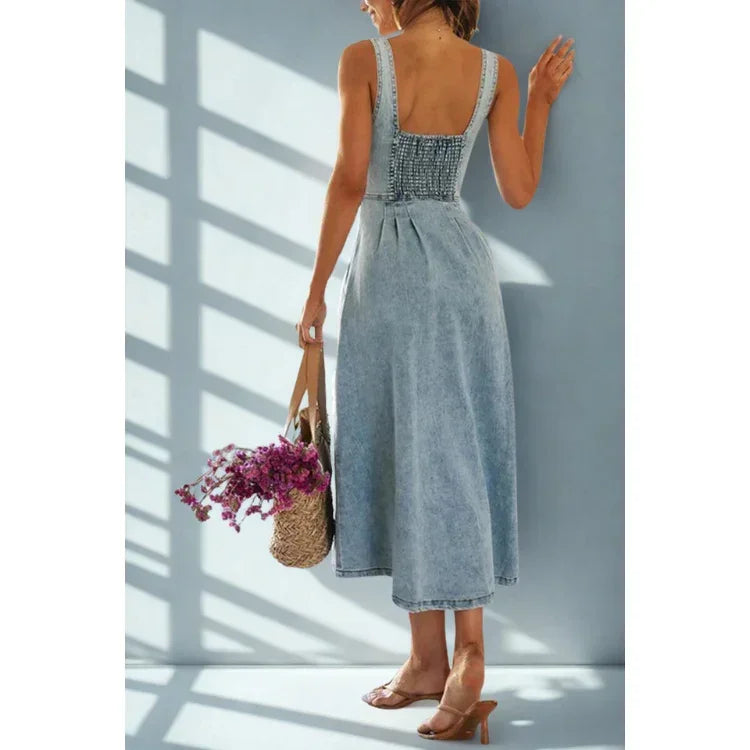 Amelie Contemporary Patchwork Sleeveless Mini Dress for Casual Elegance Rebooters Maxi Women's Dresses