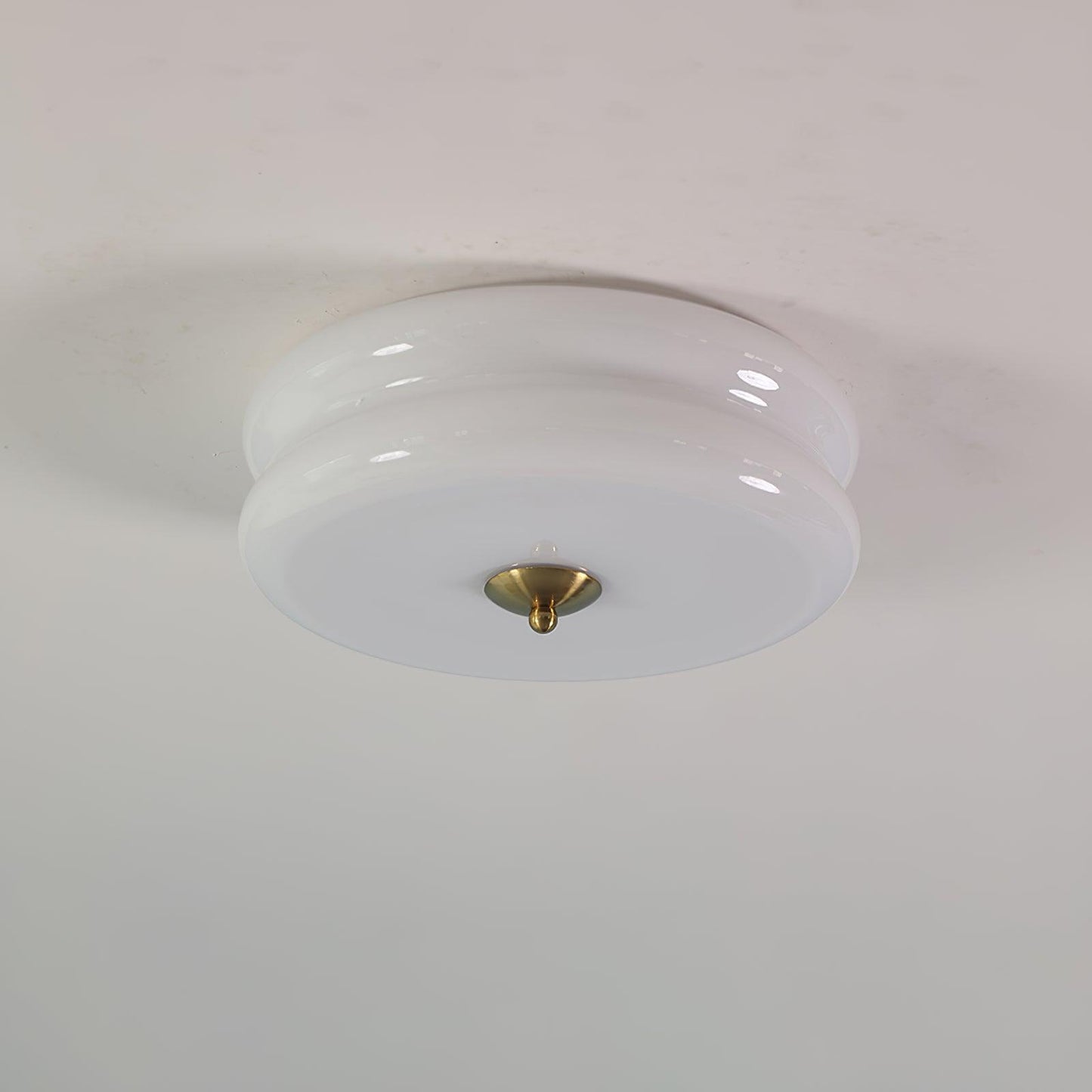 White Round Vintage Porch Ceiling Light Fixture for Elegance - Rebooters