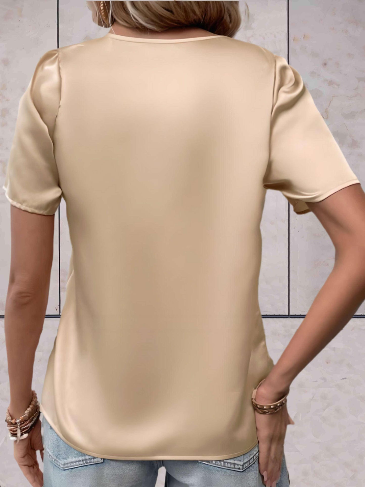 Women's Casual Overlap Patterned Top for Stylish Comfort Rebooters Womens Shirts