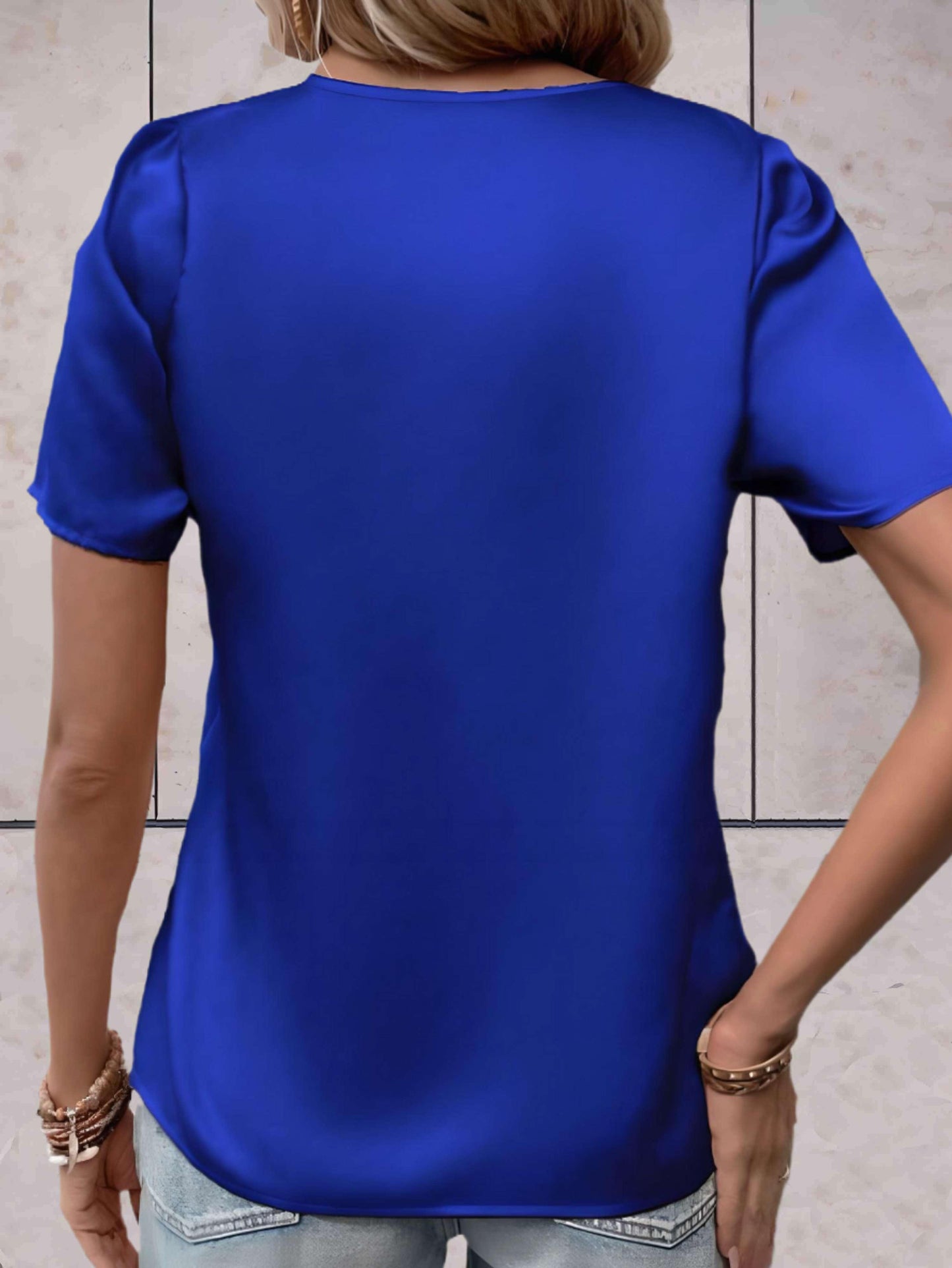 Women's Casual Overlap Patterned Top for Stylish Comfort Rebooters Womens Shirts