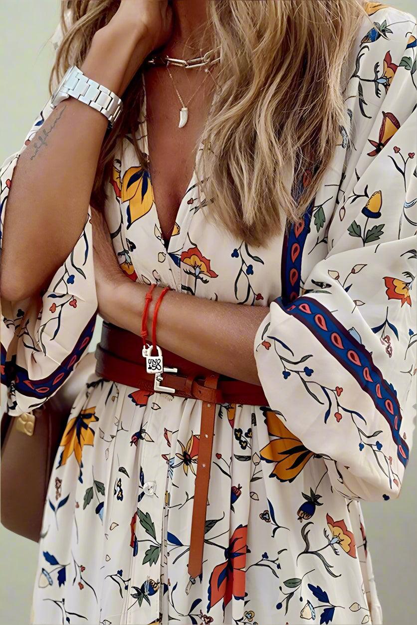 Delilah Floral Layered Maxi Dress with Romantic Flow Rebooters Maxi Women's Dresses