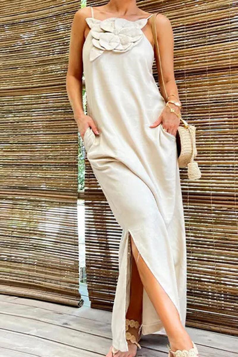 Bethany Floral Detail Pocket Maxi Dress for Effortless Style Rebooters Maxi Women's Dresses