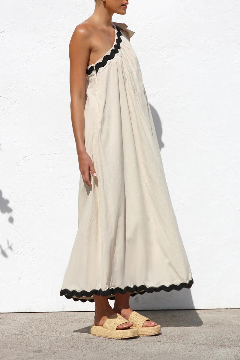 Ava Breeze One-Shoulder Midi Dress for Effortless Style Rebooters Maxi Women's Dresses