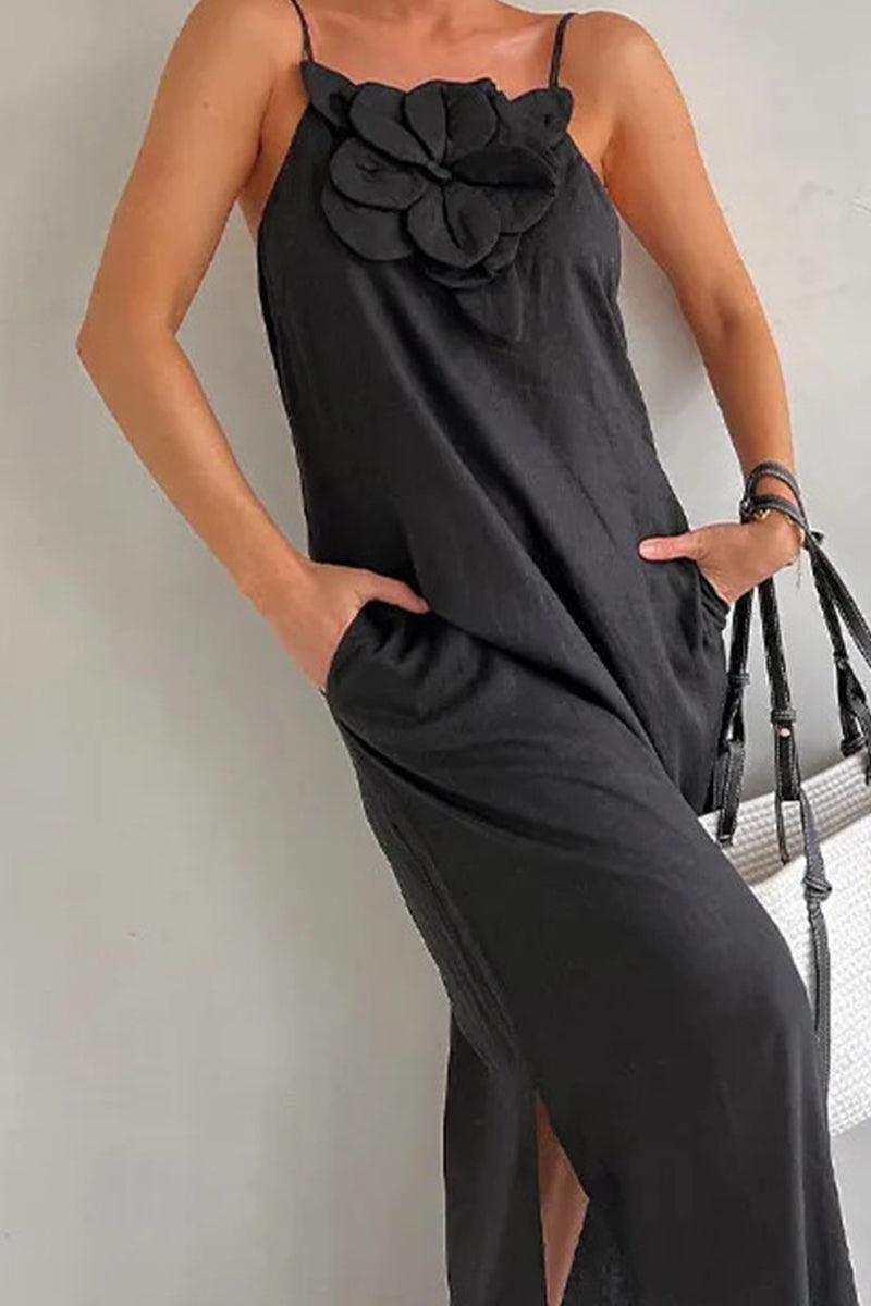 Bethany Floral Detail Pocket Maxi Dress for Effortless Style Rebooters Maxi Women's Dresses