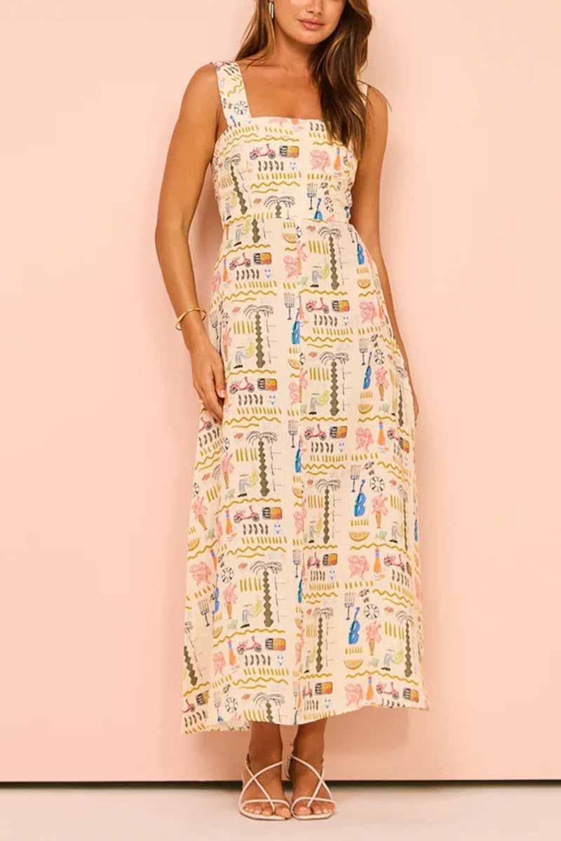 Harriet Timeless Square Neck Maxi Dress with Feminine Flare Silhouette for Elegant Style Rebooters Maxi Women's Dresses