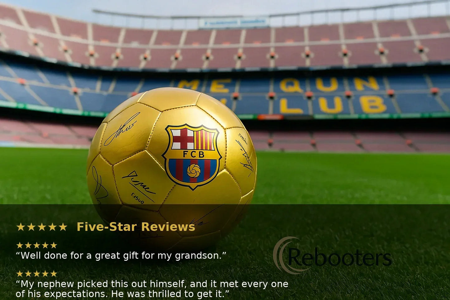 Barcelona Messi Signature Kids Training Football Gold | Rebooters