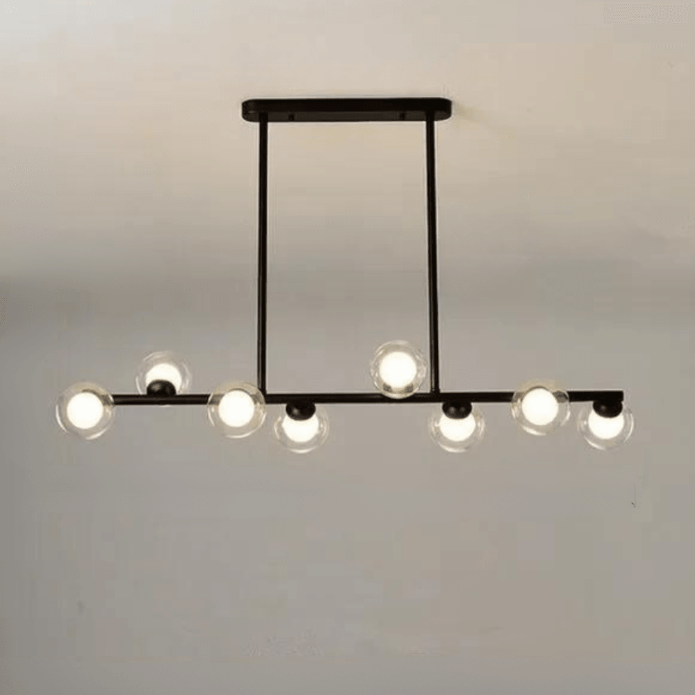 Modern Long Pole Glass Horizontal Chandelier for Elegant Spaces | Rebooters - Rebooters