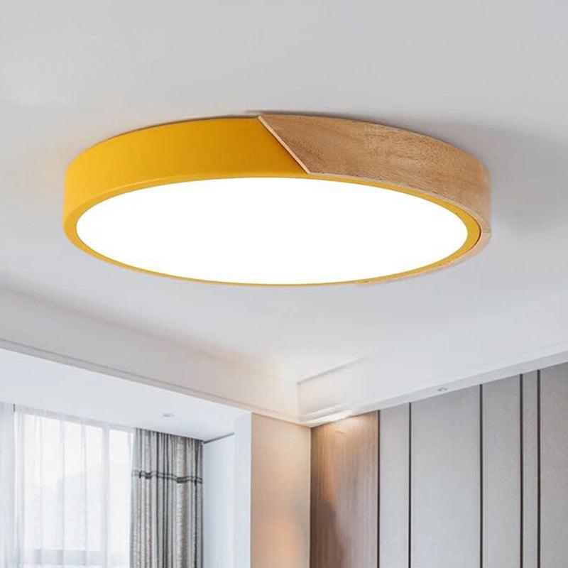 Contemporary Round Flush Mount LED Ceiling Light Fixture - Rebooters