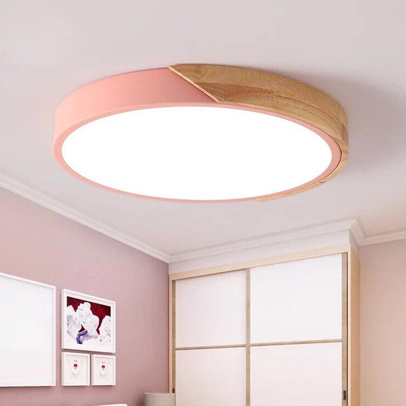 Contemporary Round Flush Mount LED Ceiling Light Fixture - Rebooters