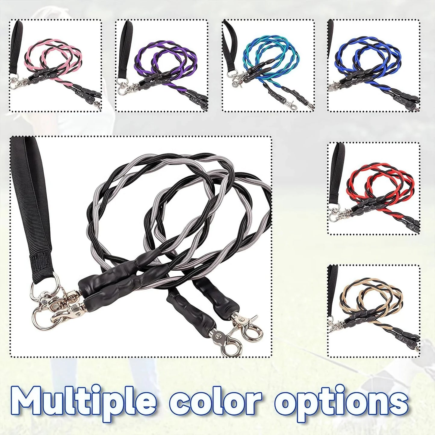 Double Bungee Dog Leash for 2 Dogs | Rebooters