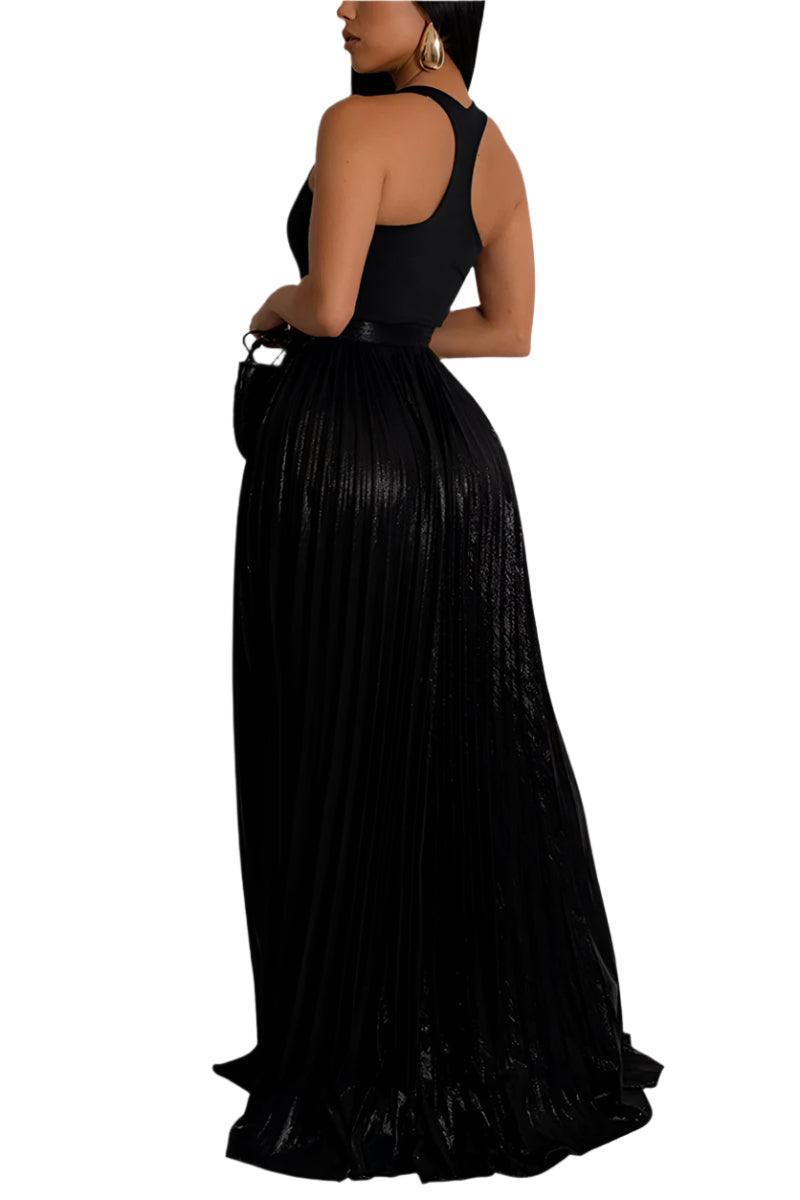 Elegant Pleated Maxi Skirt for Effortless Style - Rebooters