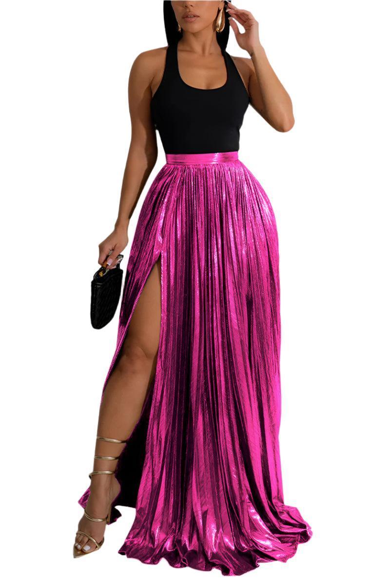 Elegant Pleated Maxi Skirt for Effortless Style - Rebooters