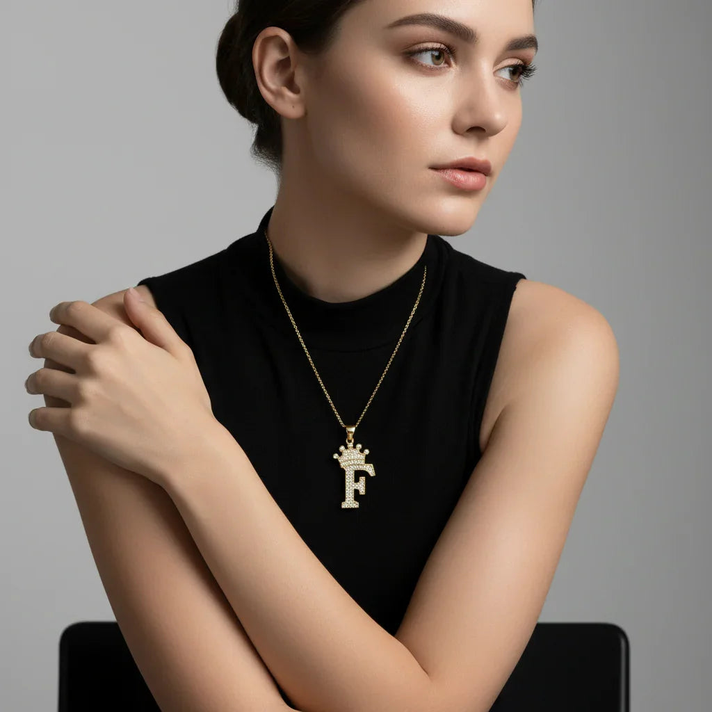 Letter Necklace A–Z, Gold Initial Necklace | Rebooters