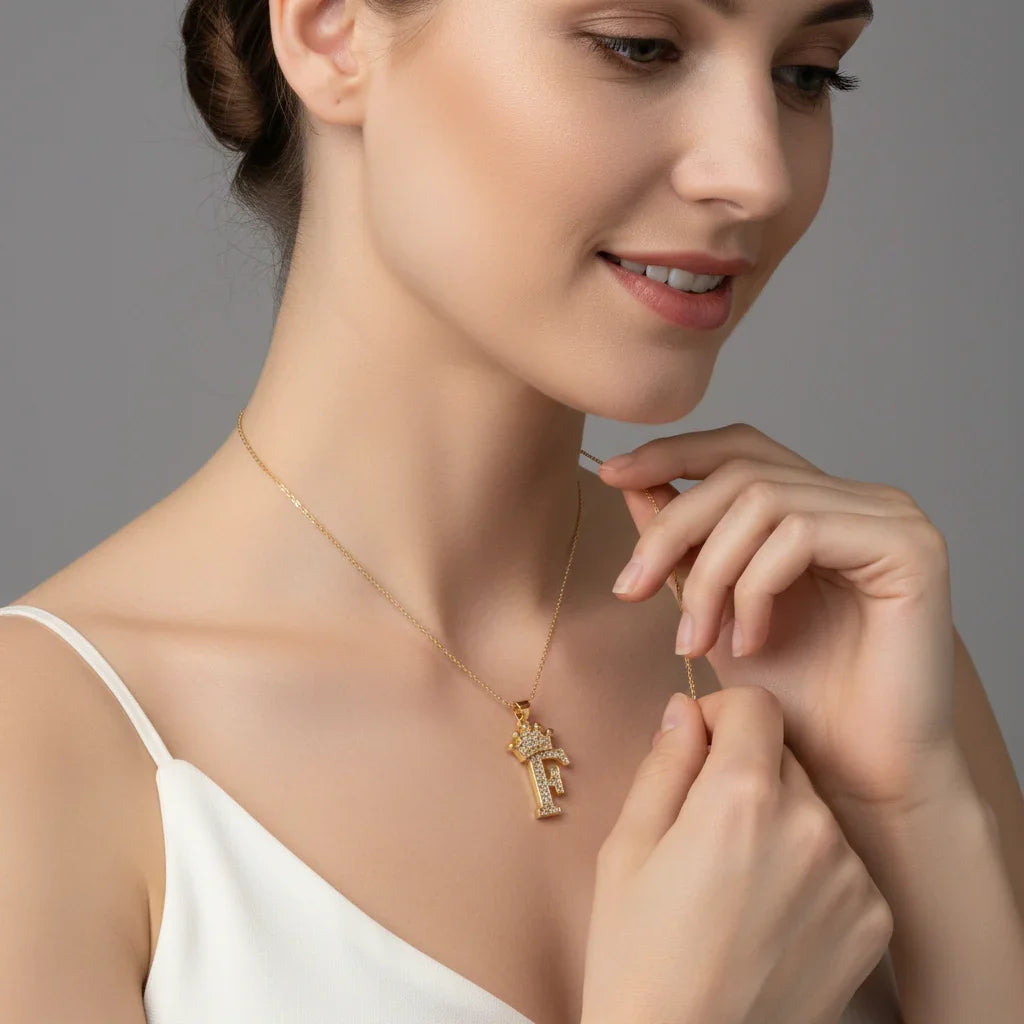 Letter Necklace A–Z, Gold Initial Necklace | Rebooters